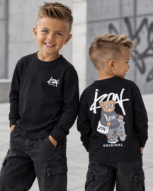 Icon skater bear longsleeve - zwart