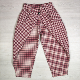 Checkered twist pants - bordeaux