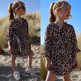 Lovely leopard dress - beige