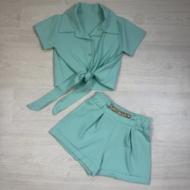 Trendy Twist Girls Set - mint