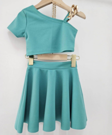 Chained skirt set - mint