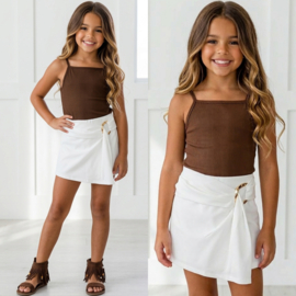 Basic spaghetti top - bruin