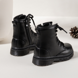 Black matte boots