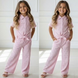 Summer knot girls set - roze