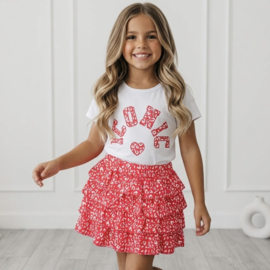 ICONIC Leopard Ruffle Set - fuchsia