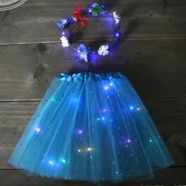 Grootste vertaler Voetganger Tutu led & Flower headband - Blue | Rokjes & tutu's | Hippe Beebjes