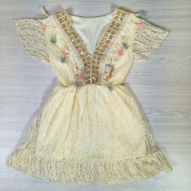 Tassel & Lace dress - Creme