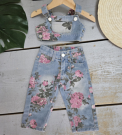 Denim & Flower baby set