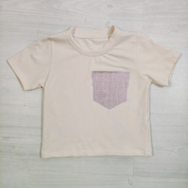 Sparkle Pocket Tee - beige