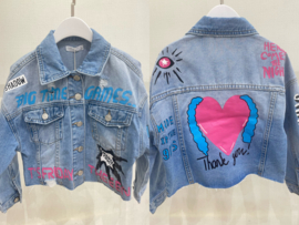 Denim heart jacket