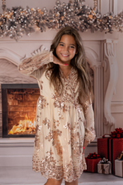 Lovely december dress - beige (verzenddatum 19 sep)