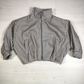Checkered Chic Jacket - beige