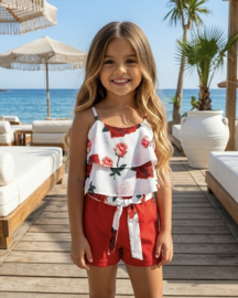 Red Rose Ruffle Set