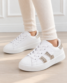 Street star sneakers - wit/goud