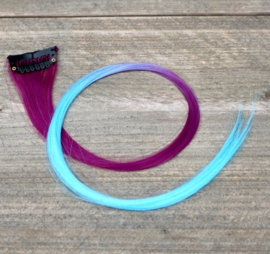 Dark Fuchsia/ Light Blue Hairclip #7