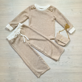 Soft buttoned set - beige