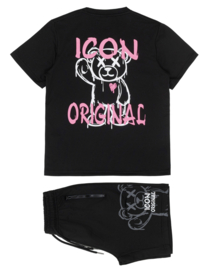Icon heart bear set - zwart (verzenddatum 5 jun)