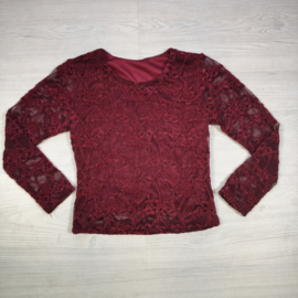 Lace Top - bordeaux (verzenddatum 23 okt)