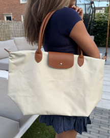 Signature travel shopper - beige