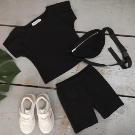 Comfy summer set with bag - black