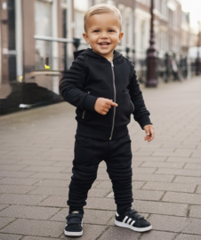 Little biker boy set - zwart