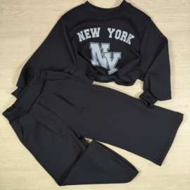 New York 89 Wide Leg Set - navy
