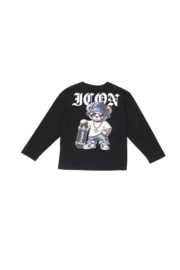 Icon rebel bear longsleeve - zwart