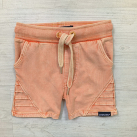 Washed biker short - Orange Tiger