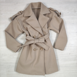 Golden Button Trenchcoat - beige