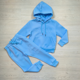 Hooded icon set - blauw