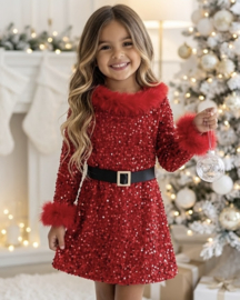 Fabulous Fur Sequin Dress - rood