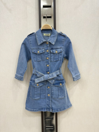 Denim Belted Jacket Dress