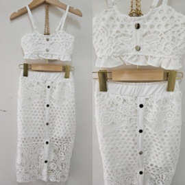 Summer laced set - white