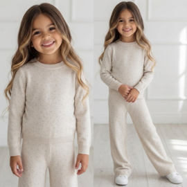 Shine All Day Knitted Set - beige