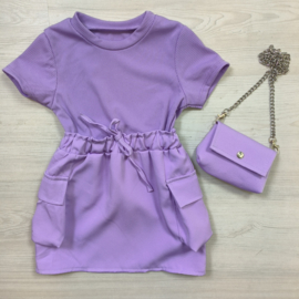 Purple cargo dress