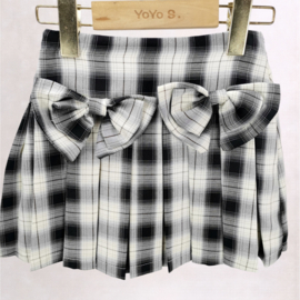 Your plaid bow skort - zwart