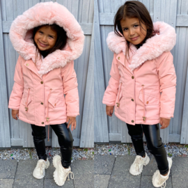 Girls winter parka - roze (verzenddatum 20 sep)