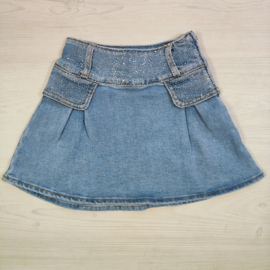 Girls Sparkle Denim Skirt
