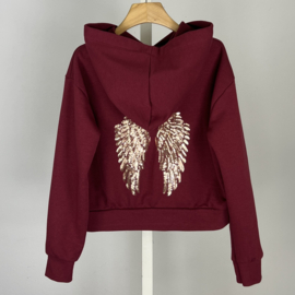 Angel wings hoodie - bordeaux