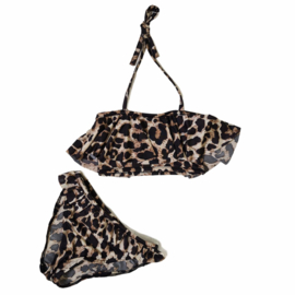 Leopard ruffled bikini