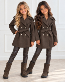 Golden Button Trenchcoat - bruin