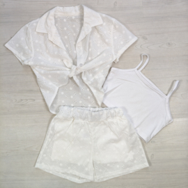 Sunshine Lace Short Set - wit