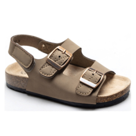 Buckled boys sandals (met klittenband) - taupe