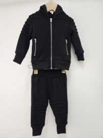 Little biker boy set - zwart