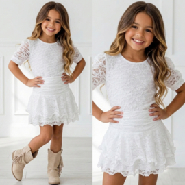 Rosie Lace Skirt Set - wit