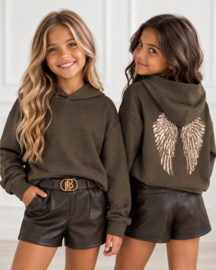 Angel wings hoodie - bruin