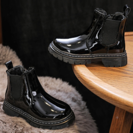 Shiny baby boots - Black