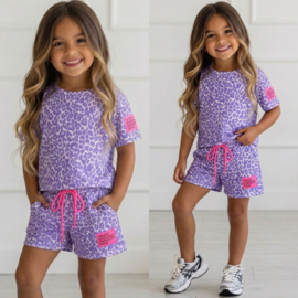 Neon Leopard Summer Set - paars