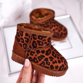 Warm leopard boots