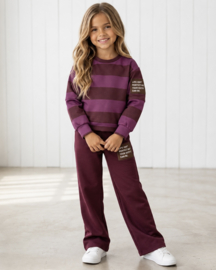 Bold Perfect Stripe Tracksuit - bordeaux/aubergine